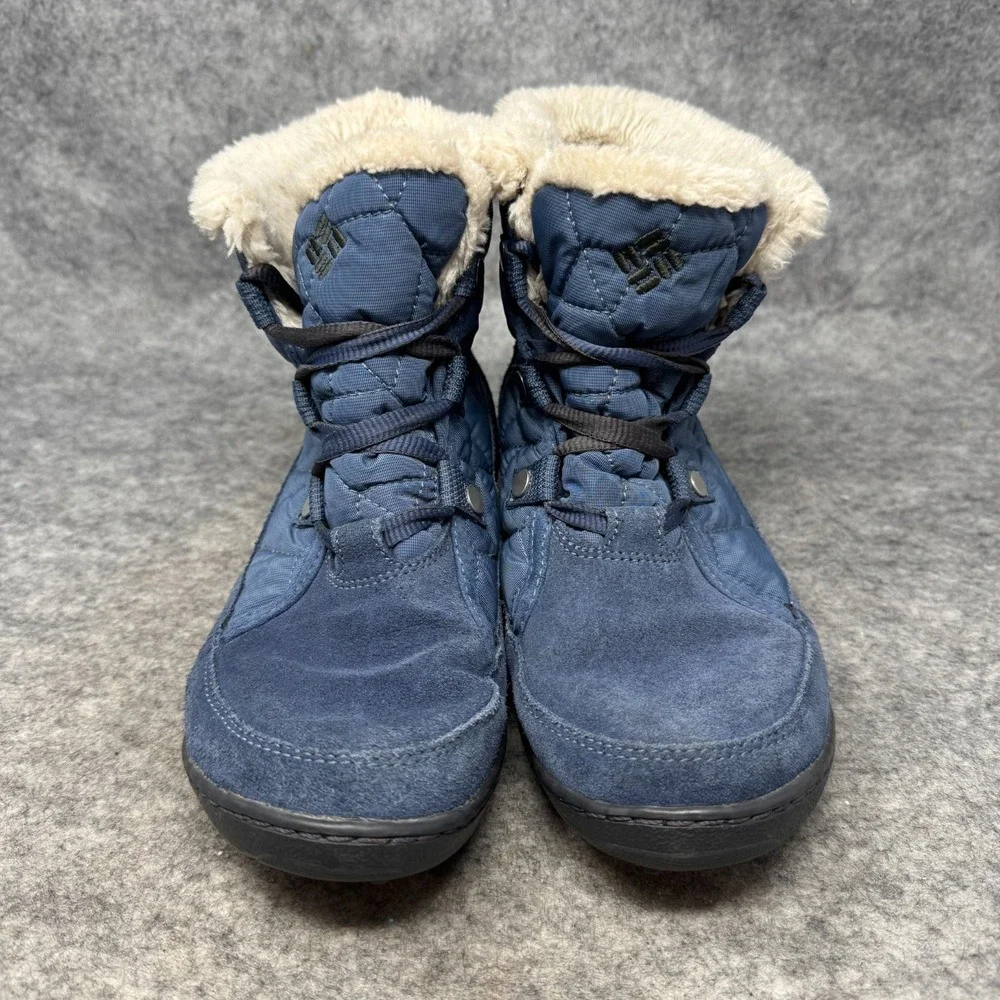 Columbia Boots Womens Sz 7.5 Minx Shorty Omni Heat Insulated Winter Snow Suede
